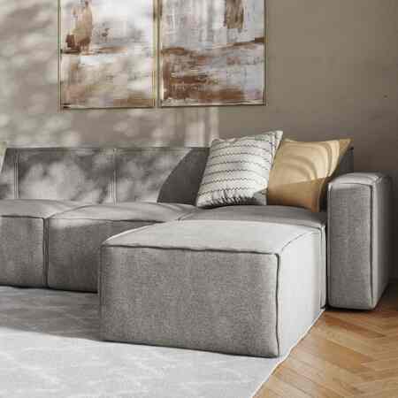 Flash Furniture Bridgetown Luxury Modular 5 Piece Sectional Sofa, Gray IS-IT2231-5PCSEC-GRY-GG